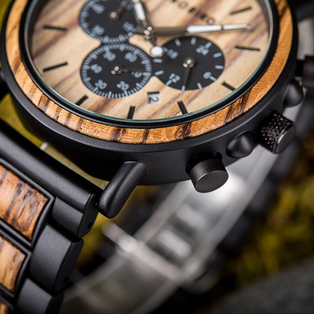 BOBO BIRD Montre homme cadre en bois