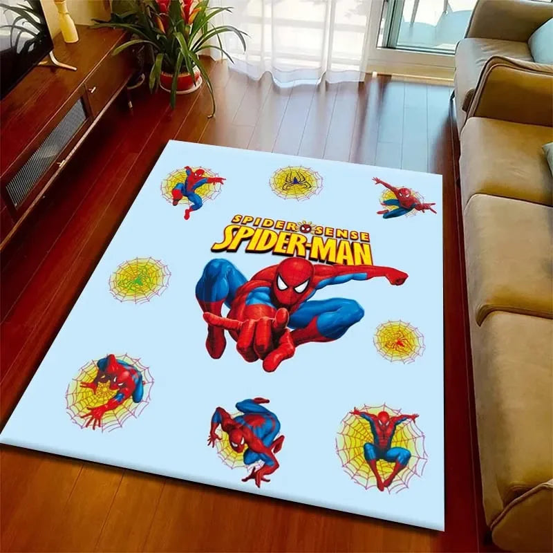 Kids Rugs for Playroom Marvel Spider-Man Pattern Area Mat, Cute Cartoon Carpet, Kids Gift for Livingroom Bedroom Home Decor