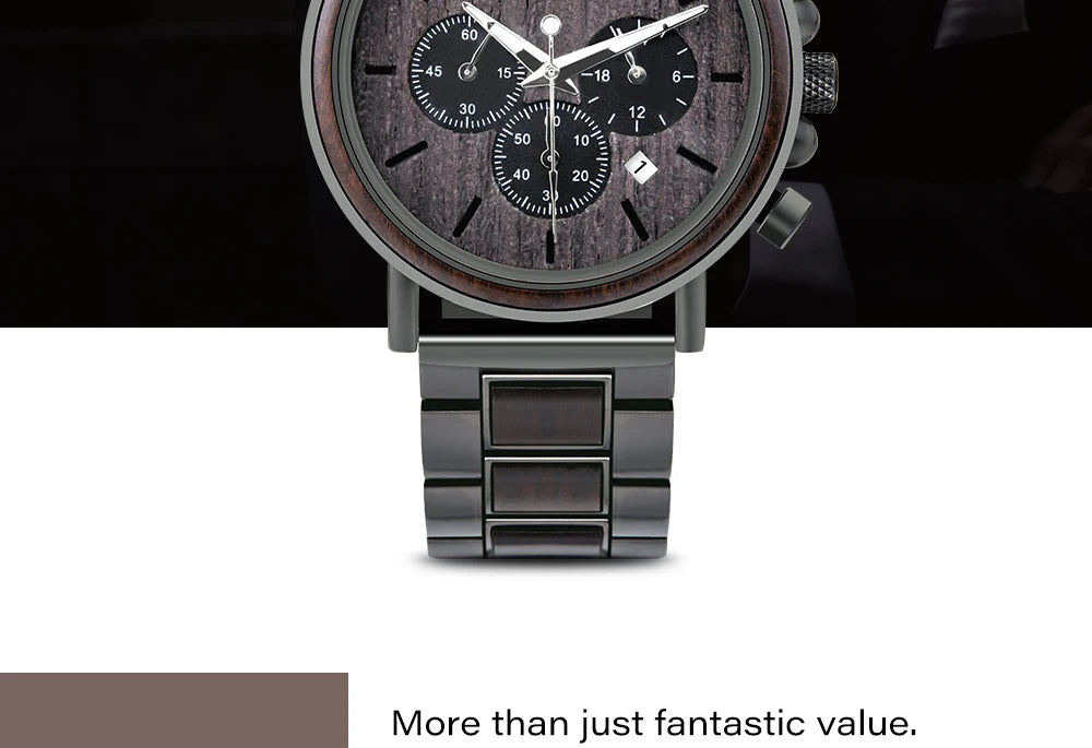 montre homme en bois