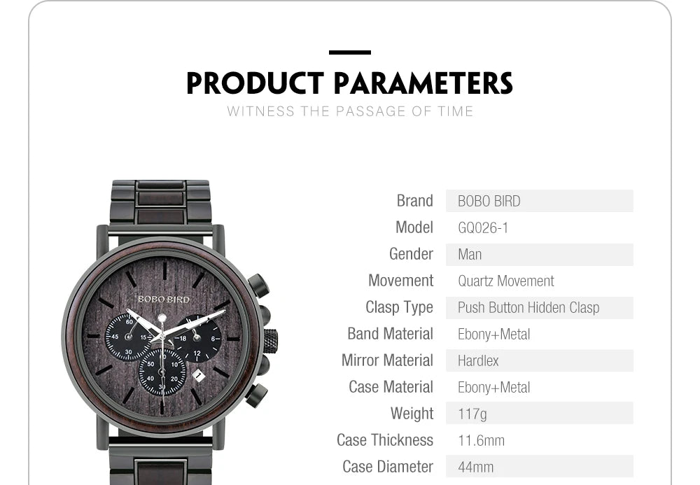 montre homme en bois