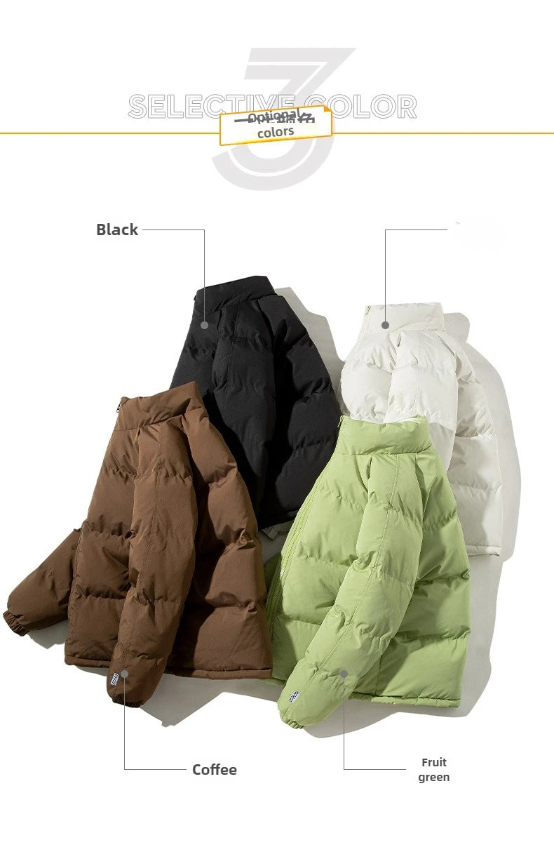 New Velvet Warm and Comfortable Breathable Trend Versatile Windproof Cotton Jacket for Men's Sports and Leisure Warm Jacket