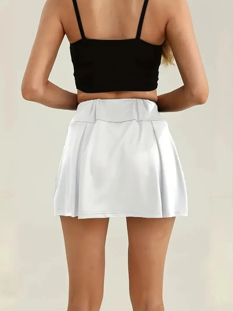 Jupe mini unie simple taille haute grande taille Vêtements pour femmes