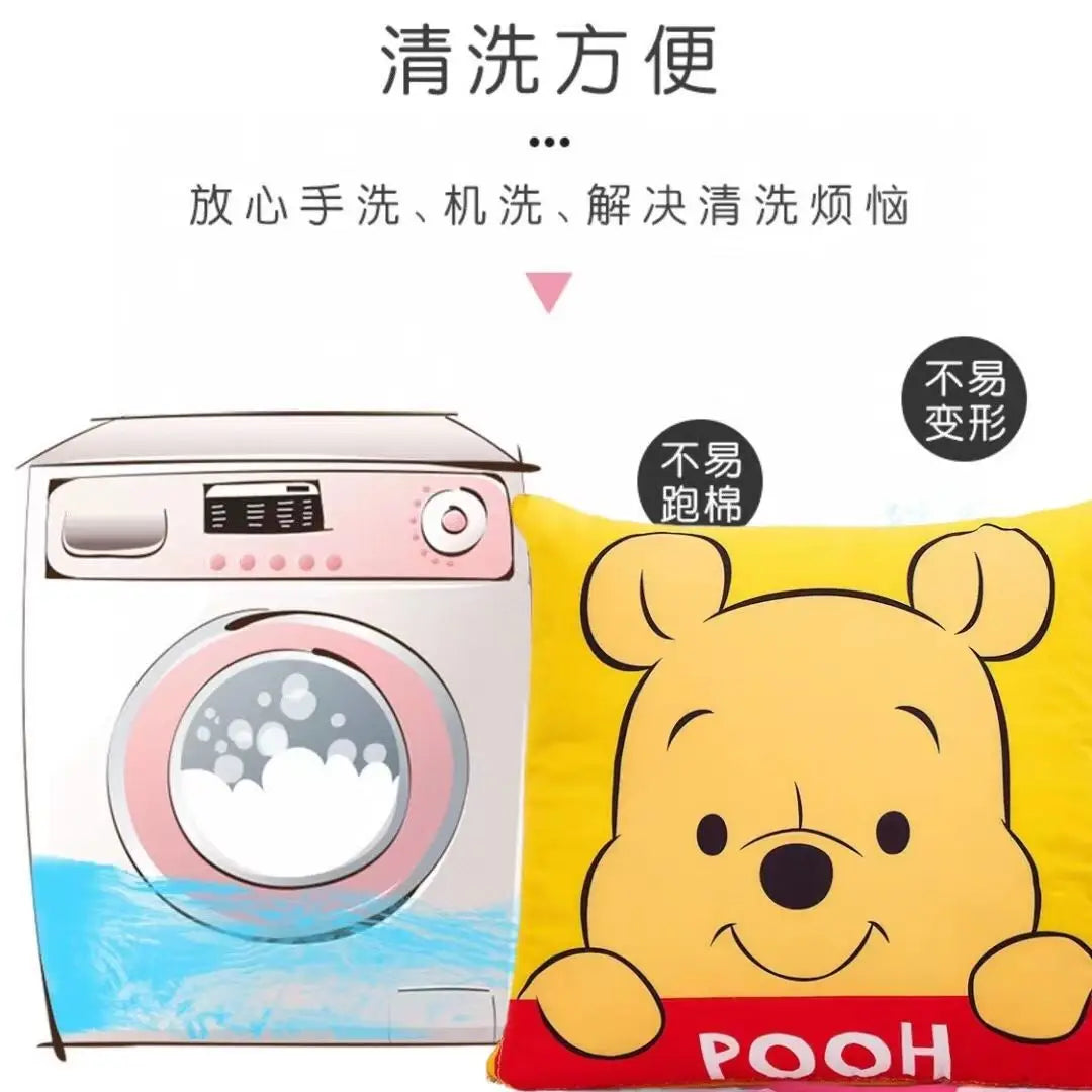 Winnie Bear Lotso Pillow Cartoon Outdoor Camping Portable Blanket Sofa Car Cushion Summer Air Conditioning Quilt Kid Gift