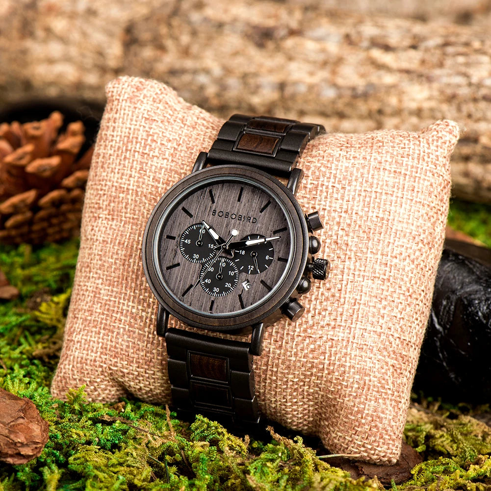 montre homme en bois