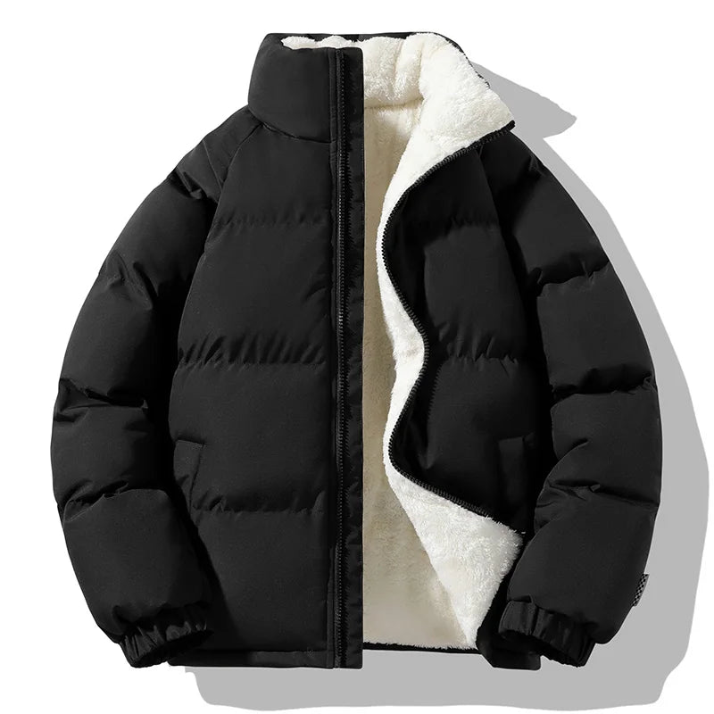 New Velvet Warm and Comfortable Breathable Trend Versatile Windproof Cotton Jacket for Men's Sports and Leisure Warm Jacket