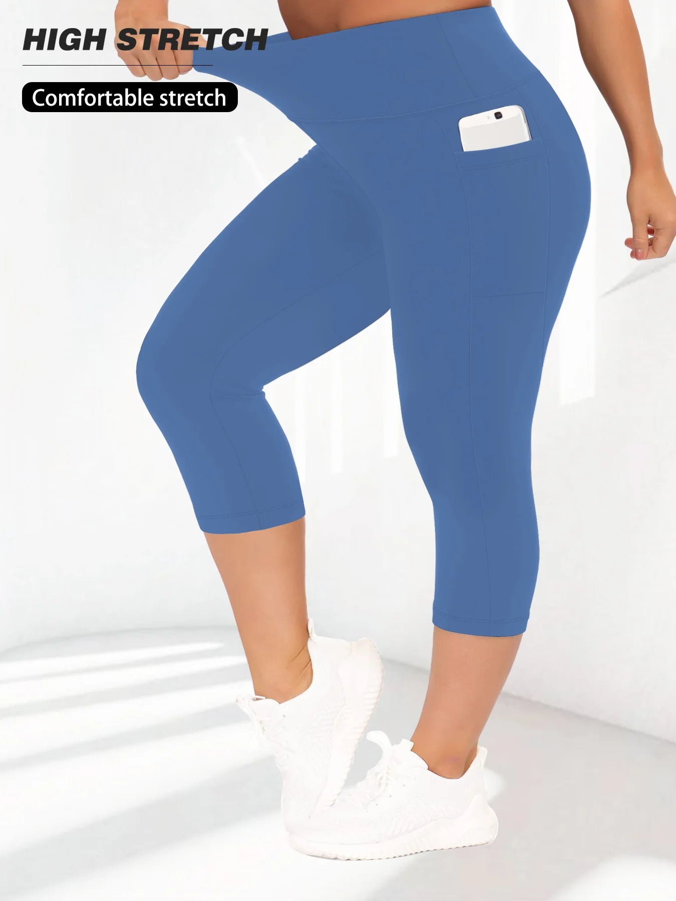 High Waist Yoga Pants with Pockets Sports Leggings for Women Plus Size Fitness Pilates Workout