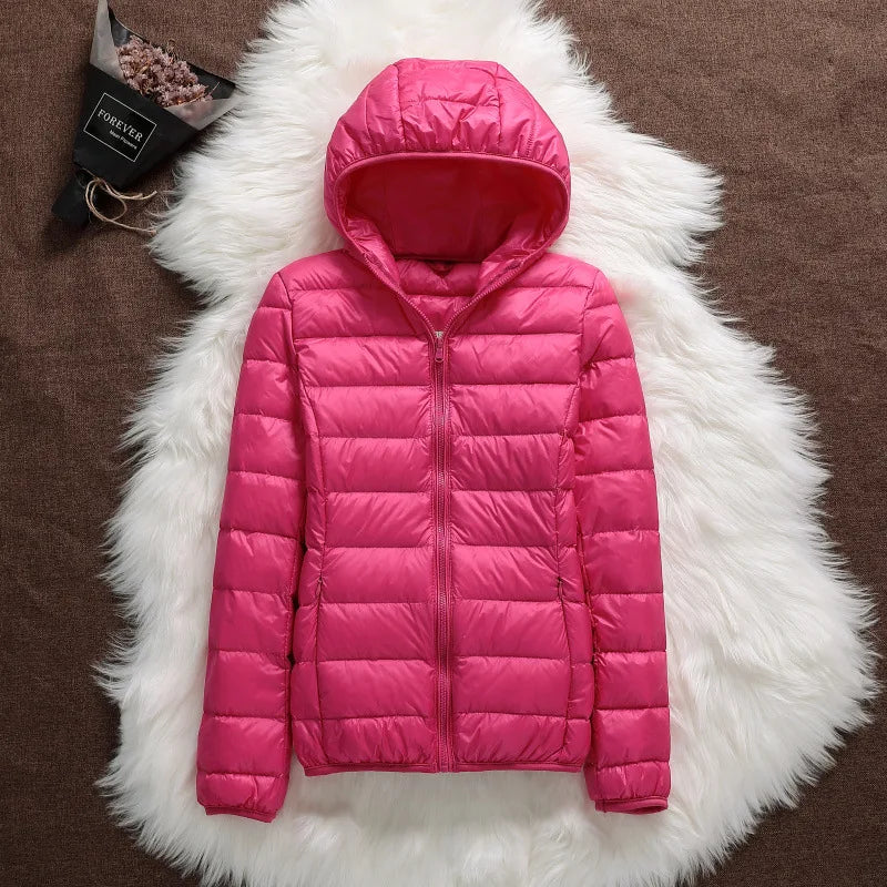 Plus Size 5xl 6xl 7xl Autumn Winter Women Short Hooded Puffer Jackets 2023 New Female Fall  Office Lady Slim Fit  Warm Coat