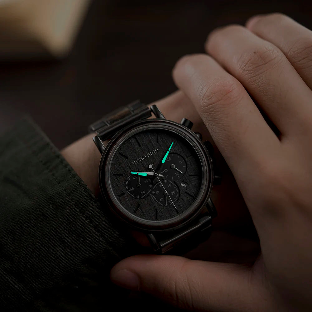 montre homme en bois