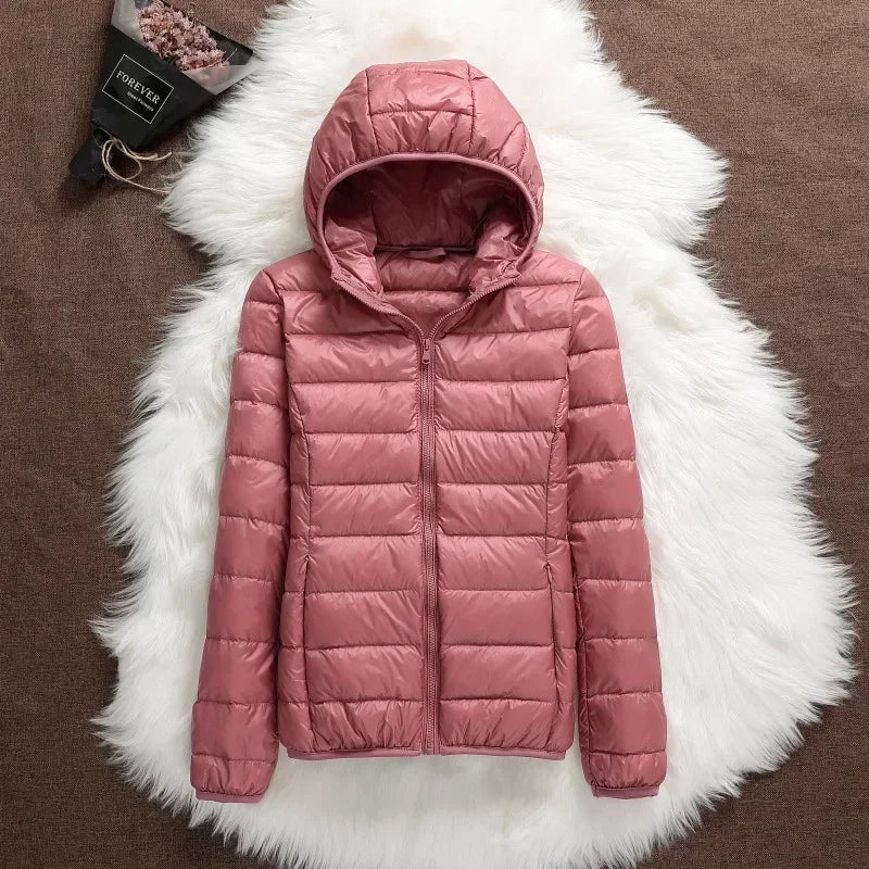 Plus Size 5xl 6xl 7xl Autumn Winter Women Short Hooded Puffer Jackets 2023 New Female Fall  Office Lady Slim Fit  Warm Coat