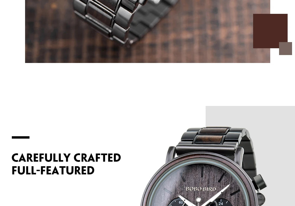 montre homme en bois