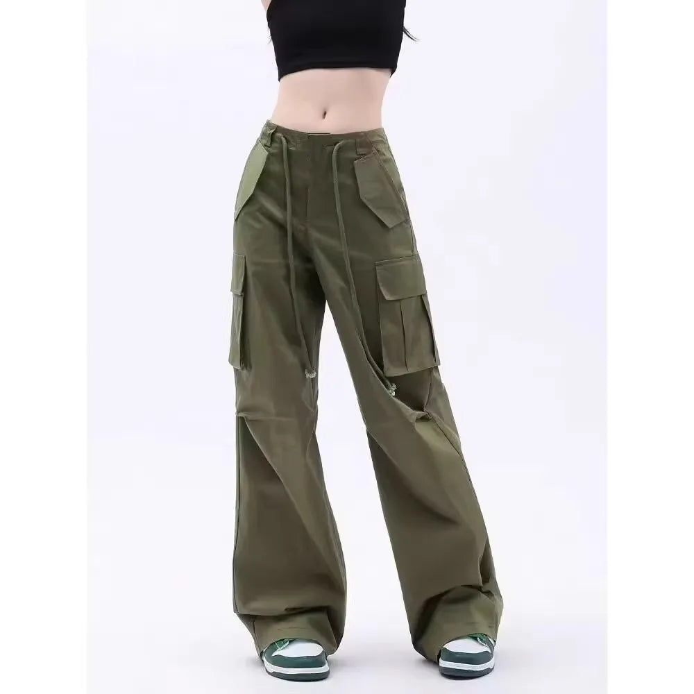 Plus size Summer new casual work pants versatile loose pants slimming sports quick drying women's pants running breathable