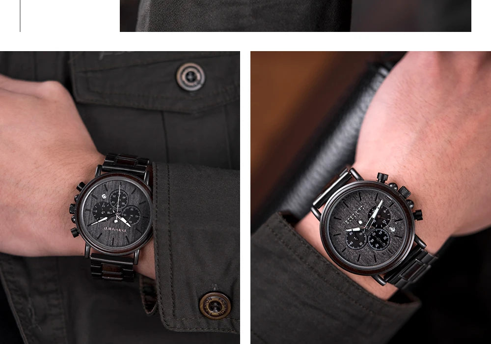 montre homme en bois