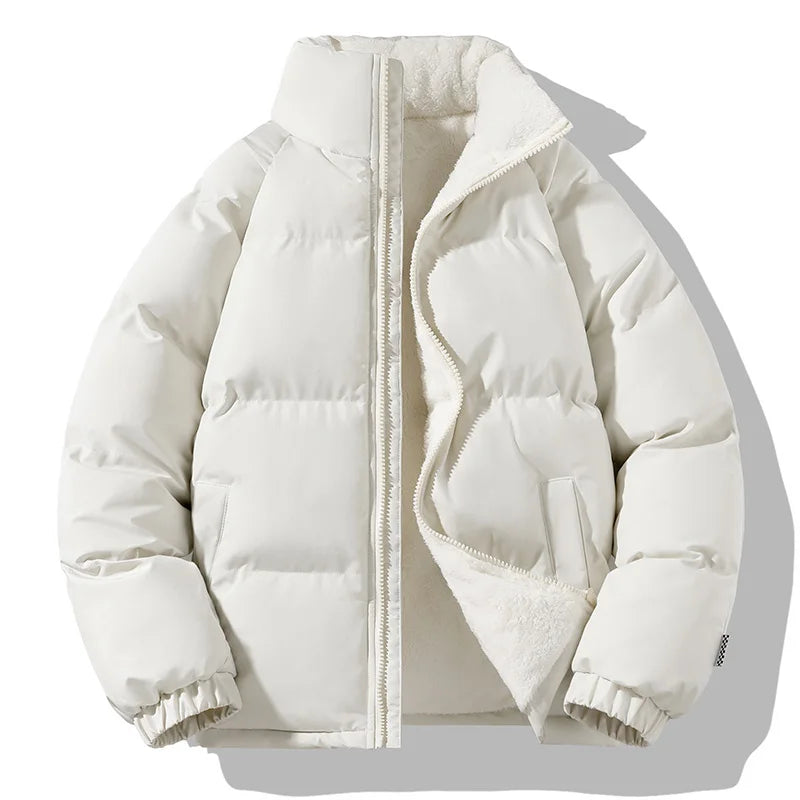 New Velvet Warm and Comfortable Breathable Trend Versatile Windproof Cotton Jacket for Men's Sports and Leisure Warm Jacket