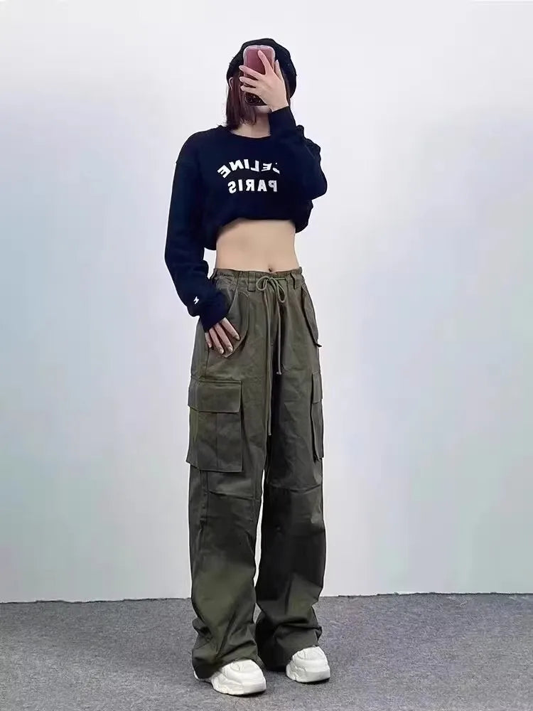 Plus size Summer new casual work pants versatile loose pants slimming sports quick drying women's pants running breathable