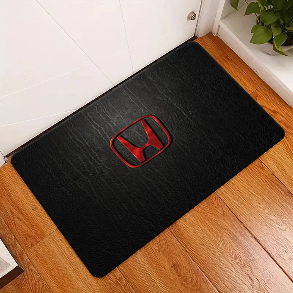 H-HRC-H-HONDA Car Logo Bathroom Mat Kids Room Bedroom Decoration Balcony Anti-Slip Doormat Living Room Welcome Rug