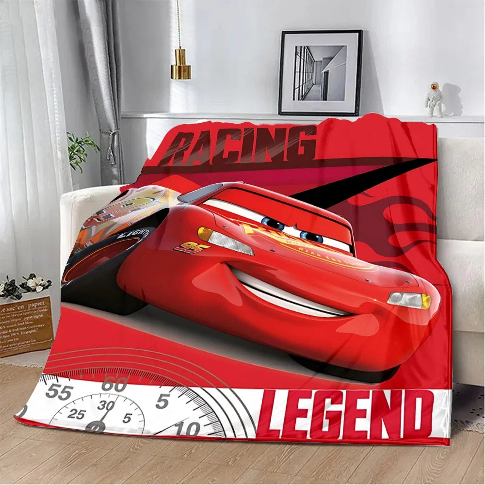 Couverture imprimée Cars McQueen Lightning, couverture de pique-nique, couverture chaude, couverture douce et confortable, cadeau d'anniversaire pour la maison et les voyages
