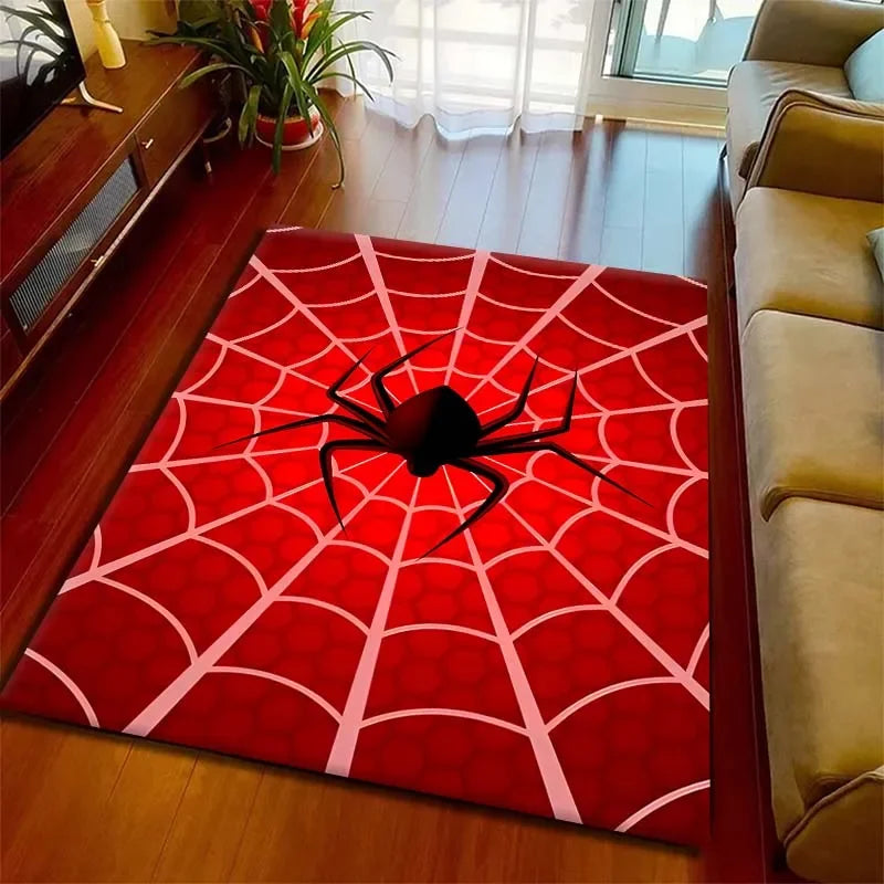 Kids Rugs for Playroom Marvel Spider-Man Pattern Area Mat, Cute Cartoon Carpet, Kids Gift for Livingroom Bedroom Home Decor