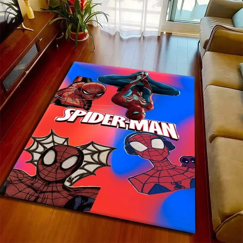 Kids Rugs for Playroom Marvel Spider-Man Pattern Area Mat, Cute Cartoon Carpet, Kids Gift for Livingroom Bedroom Home Decor