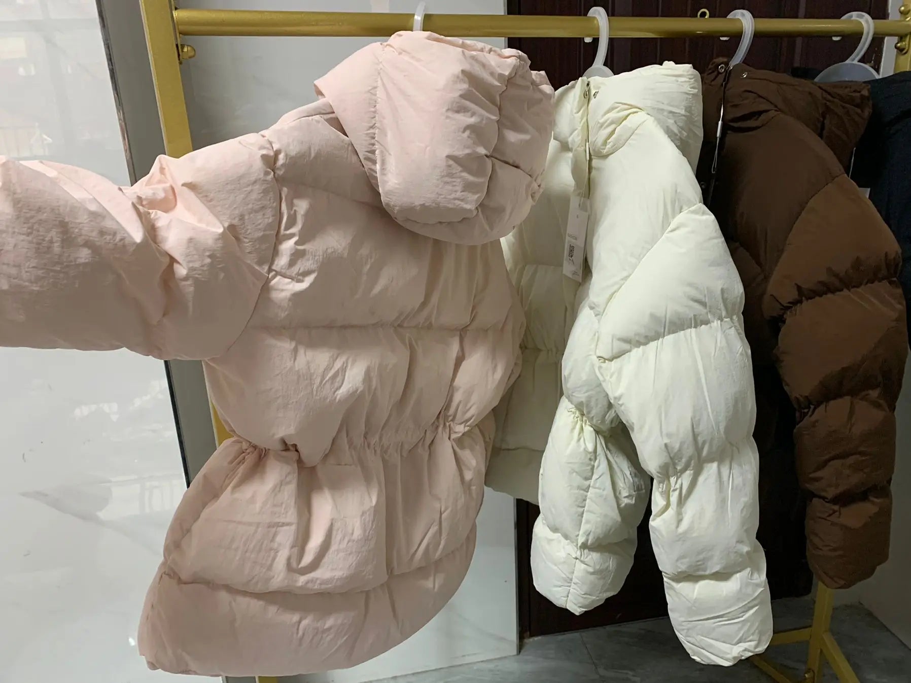 Winter Drawstring Lace-up Snow Women's Warm Down Jacket Hooded Puffer Jacket Women Parkas High Quality Cotton Padded Coat