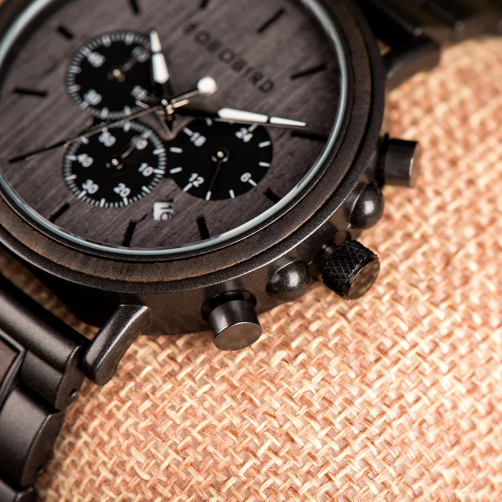 montre homme en bois
