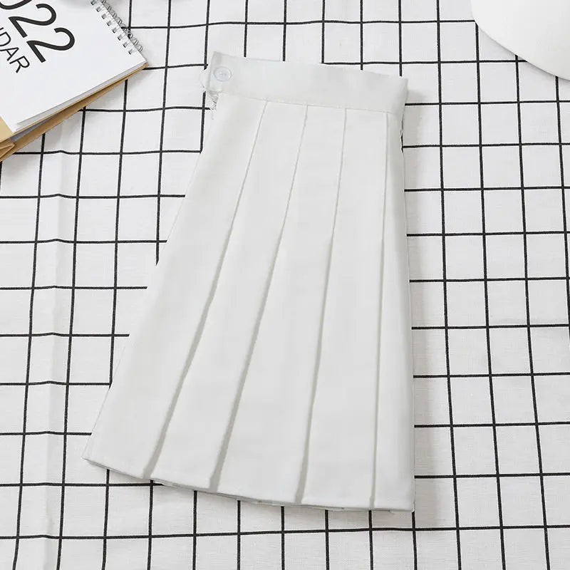 Jupe noire femme taille haute vêtements d'été vintage coréens Harajuku rouge jupe courte évasée Eam plissée pour femme
