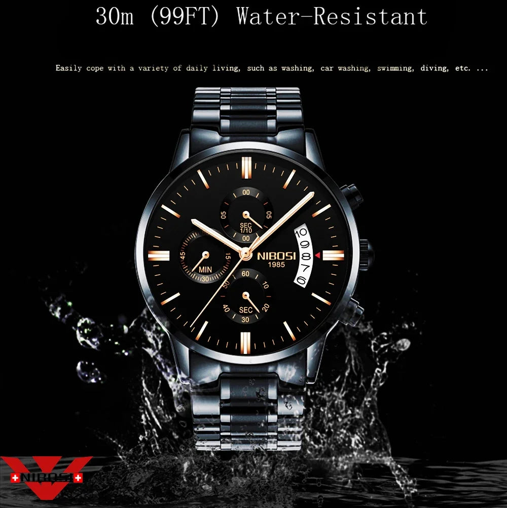 NIBOSI Bracelet montre homme fashion