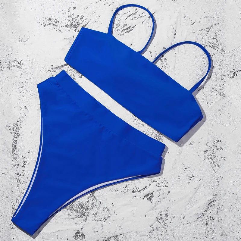 ZTVitality Bikinis Sexy Bikini Push-Up Uni 2021 Vente Chaude Soutien-Gorge Rembourré Bretelles Maillot de Bain Taille Haute Maillot de Bain Femme Biquini