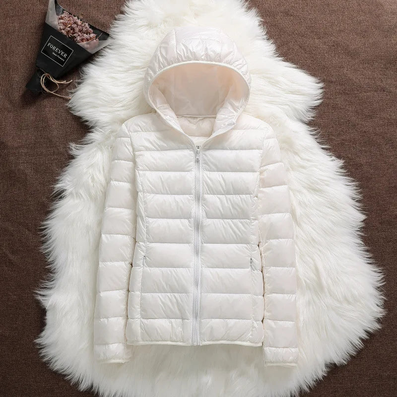 Plus Size 5xl 6xl 7xl Autumn Winter Women Short Hooded Puffer Jackets 2023 New Female Fall  Office Lady Slim Fit  Warm Coat