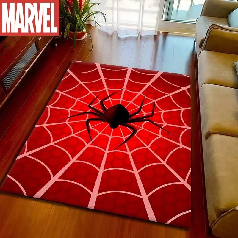 Kids Rugs for Playroom Marvel Spider-Man Pattern Area Mat, Cute Cartoon Carpet, Kids Gift for Livingroom Bedroom Home Decor