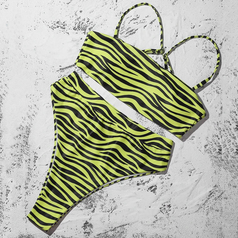 ZTVitality Bikinis Sexy Bikini Push-Up Uni 2021 Vente Chaude Soutien-Gorge Rembourré Bretelles Maillot de Bain Taille Haute Maillot de Bain Femme Biquini