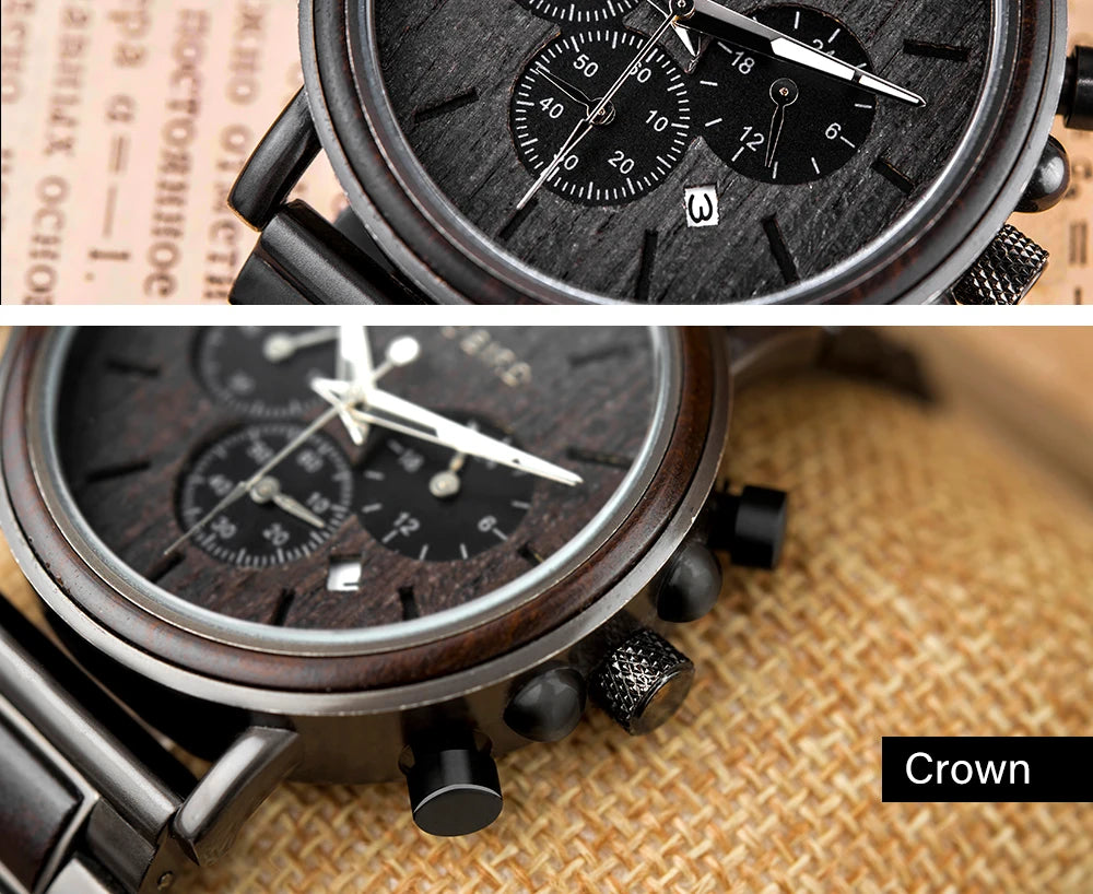 montre homme en bois