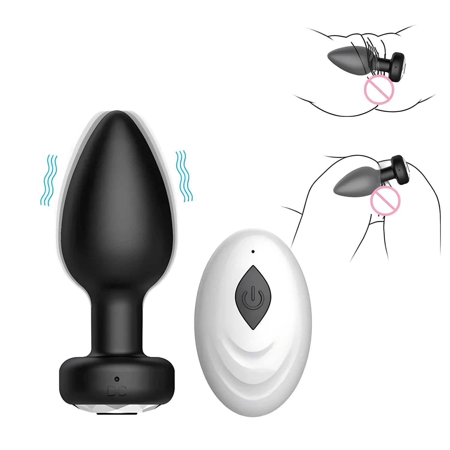 Sexy Toys Anal Plug Butt Vibrator Women/Men Soft Silicone Erotic Anal Plug Training Adults Sex Toys for Couple Women Gay