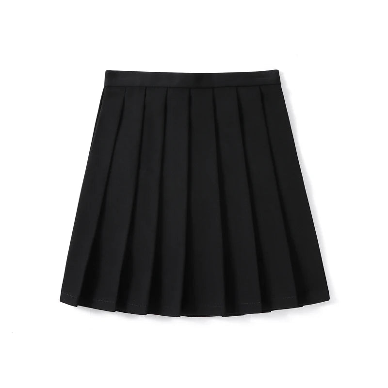 High Waist Skirt Ladies Summer Clothes Women's A Line Harajuku Korean Style Black Mini Pleated Skirt For School Girl Uniform